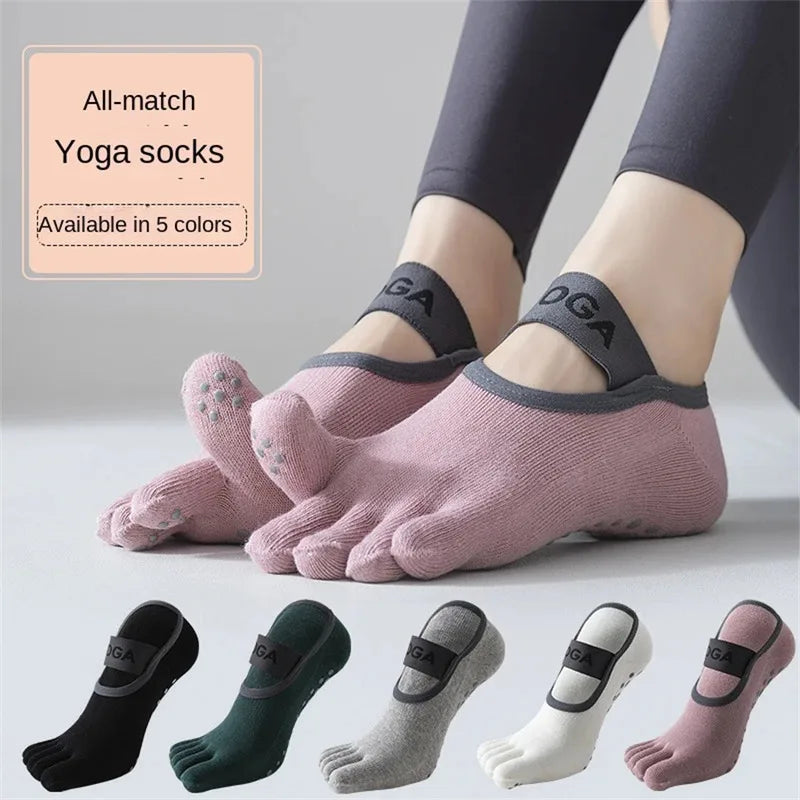 Women's Five Finger Socks 2025 Professional Anti-Slip Yoga Workout Ballet Athletic Non-Slip Socks for Gym Fitness Running