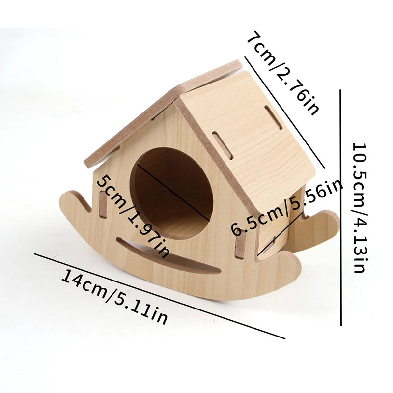 Pet Hamster Toys Wooden Bridge Seesaw Swing Toys Small Animal Activity Climb Toy DIY Hamster Cage Accessorie