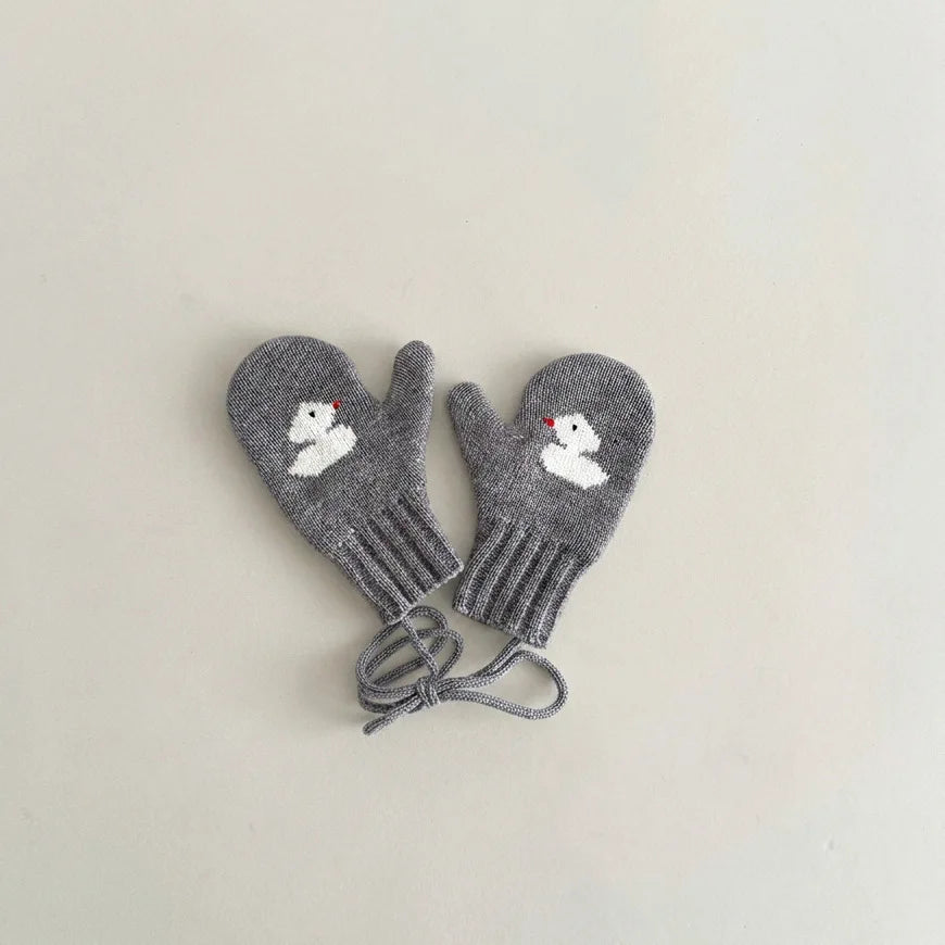 Winter Baby Gloves cartoon Knitted Kids Mittens for Girls Boys Accessories Candy Color Children Gloves Baby Gift