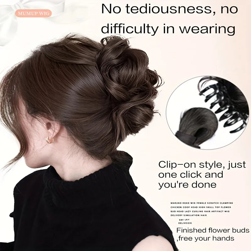 Women's elegant grip clip is simple and easy to wear, synthetic wigs are suitable for everyday wear