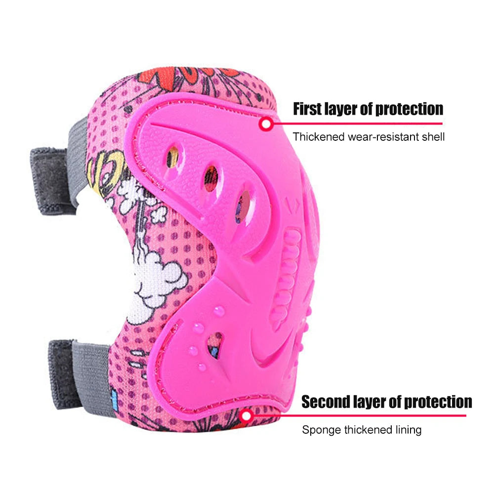 Kids 3-12 Years Knee Pad Elbow Pads Guards Protective Gear Set for Roller Skates Cycling Skateboard Inline Skatings Scooter