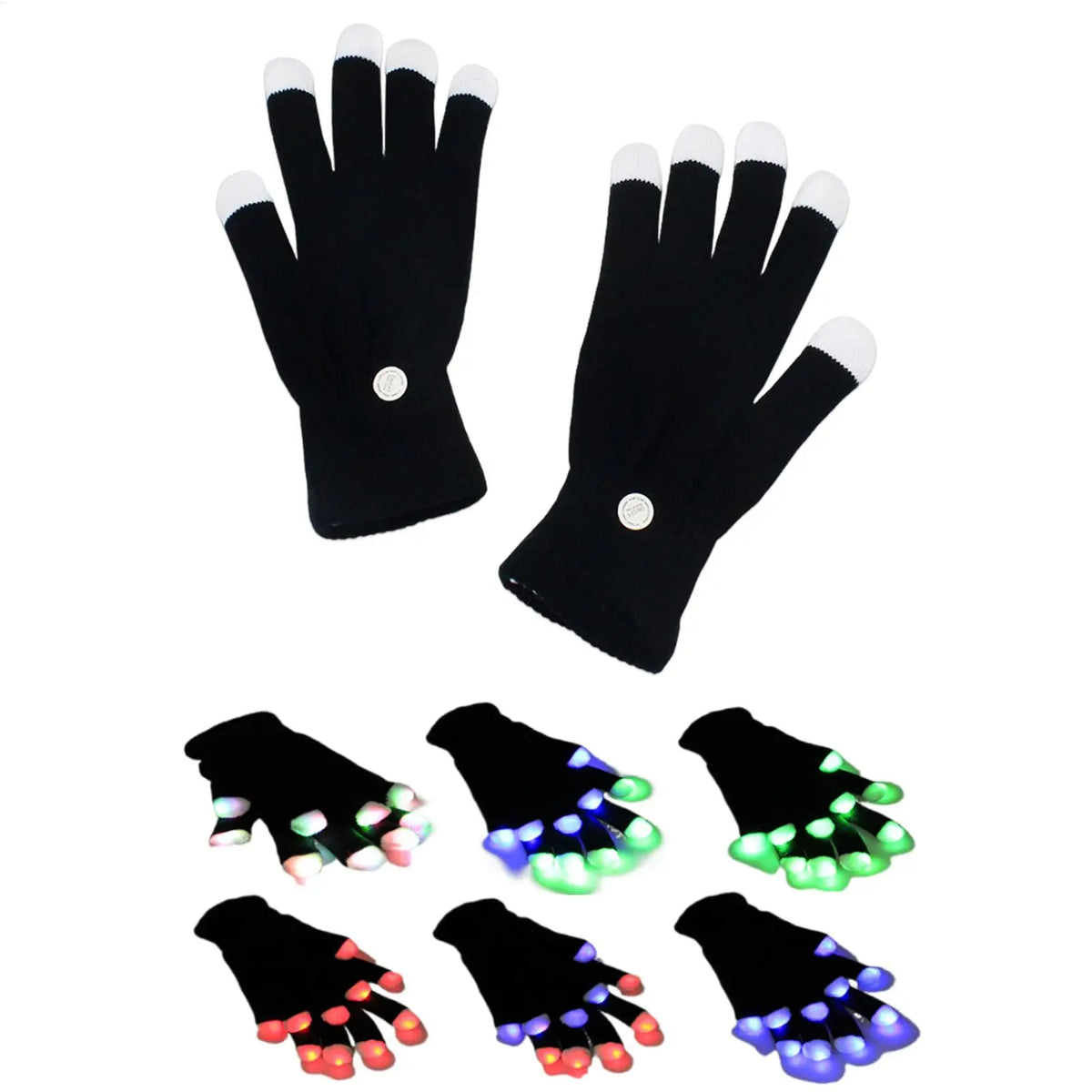 LED Gloves Adjustable 7-Colors Cool Tools LED Gloves for Boys for Performance Christmas Boy Stocking Stuffers Dad Girls Teen