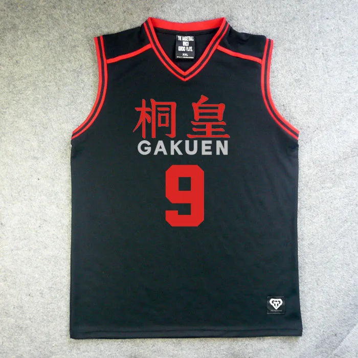 Anime Kuroko No Basket Basuke Cosplay GAKUEN School Uniform Aomine Daiki Basketball Jersey Sportswear T Shirt Costume