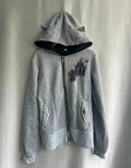 Y2k Aesthetic Vintage Printing Pocket Hoodies Gothic Fairy Grunge Hooded Jackets Autumn Women Double Zippers Punk Sweatshirt