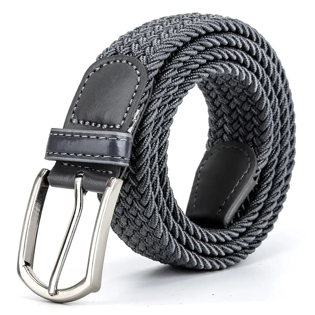 Men's Stretch Belts Elastic Braided 1 Pack, Woven Belt Men for Golf Casual Pants Shirts Jeans Comfortable