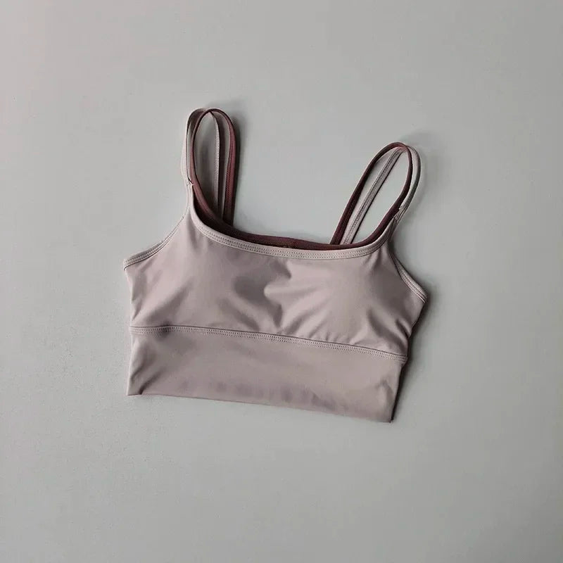 Sports Underwear Bras Top Women's Shockproof Running Gathering Fitness and Breasts Wearing Yoga Quick-drying Suspender Vests