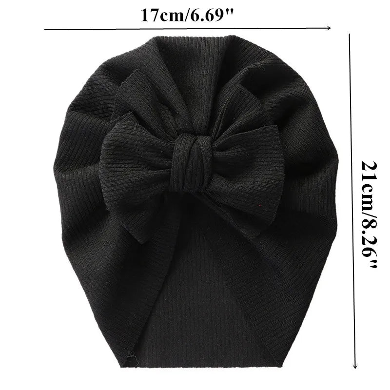 Baby Hat Girls Bows Turban Hats Infant Photography Props Cotton Kids Beanie Baby Cap Accessories Children Hats Newborns Bonnet
