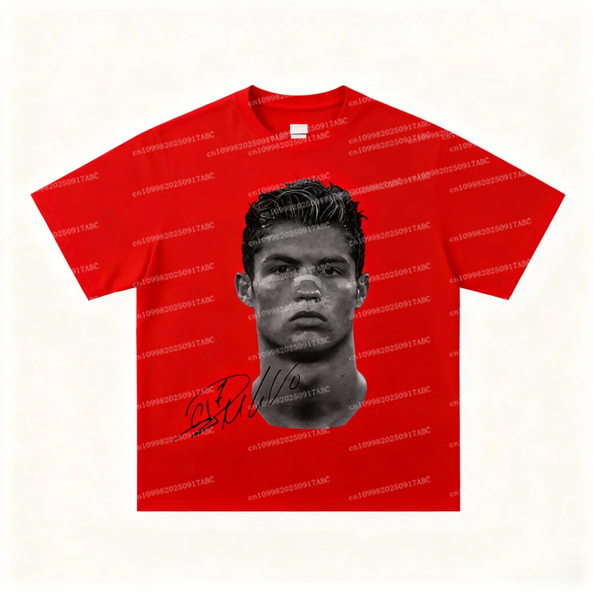 Kid T-thirts Cristiano Ronaldo Pure Cotton American-style Streets Both Sexes Vintage Print Women Short-sleeved Kid T-shirt