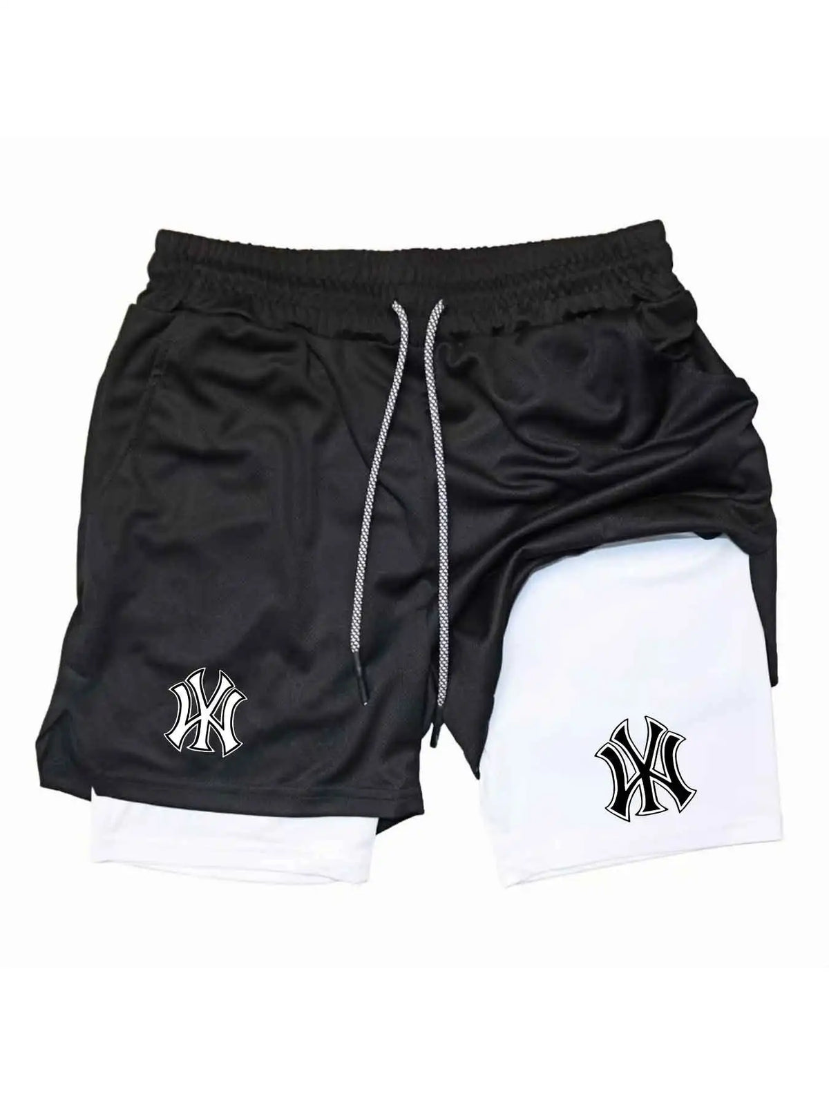 Men's sports shorts, printed sports pants basketball, quick drying, muscle, fitness