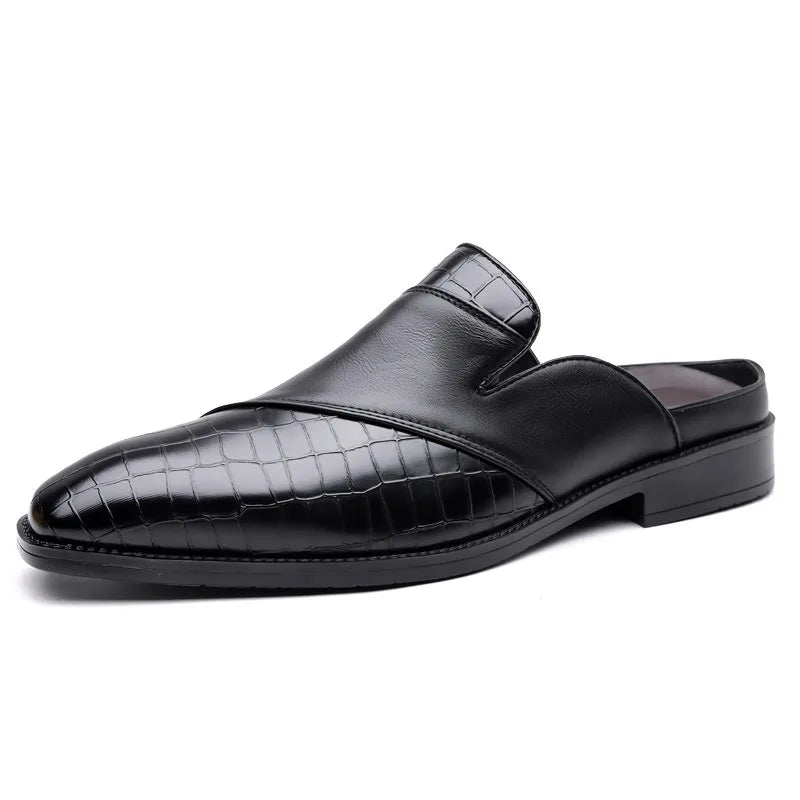 dress loafers half shoes for man slippers luxury designer mules shoes man casual business fashion sliders tongs hommes chinelo m