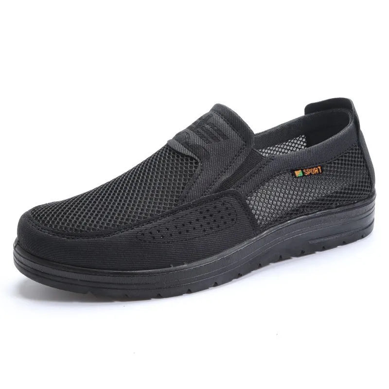 Mesh Slip On Men Casual Loafers Breathable Non Slip Soft Rubber Sole Summer Daily Driving Walking Shoes