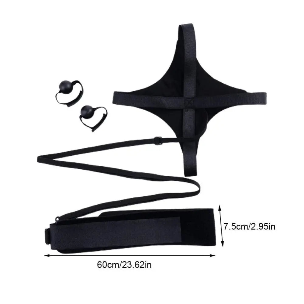 1 Set Sports Practice Tool Volleyball Spike Trainer Soccer Serving Football Kick Belt Adjustable Elastic Training Aid