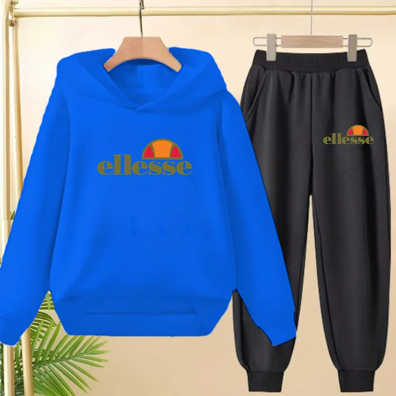 Kids Classic Fashion Top Letters Clothes Hoodie Girls Boy3-12Yrs Casual Sweatshirts+Pants Two-Piece Set Charming Coat Sports Set