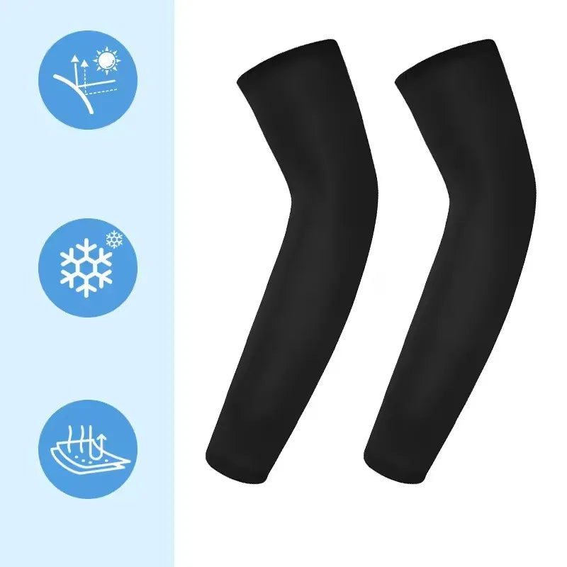 Kids Sports Cooling Arm Sleeves UV Protection Sun Cover Elastic Ice Cuff Arm Warmer for Girls & Boys 6-16 Years Cycling