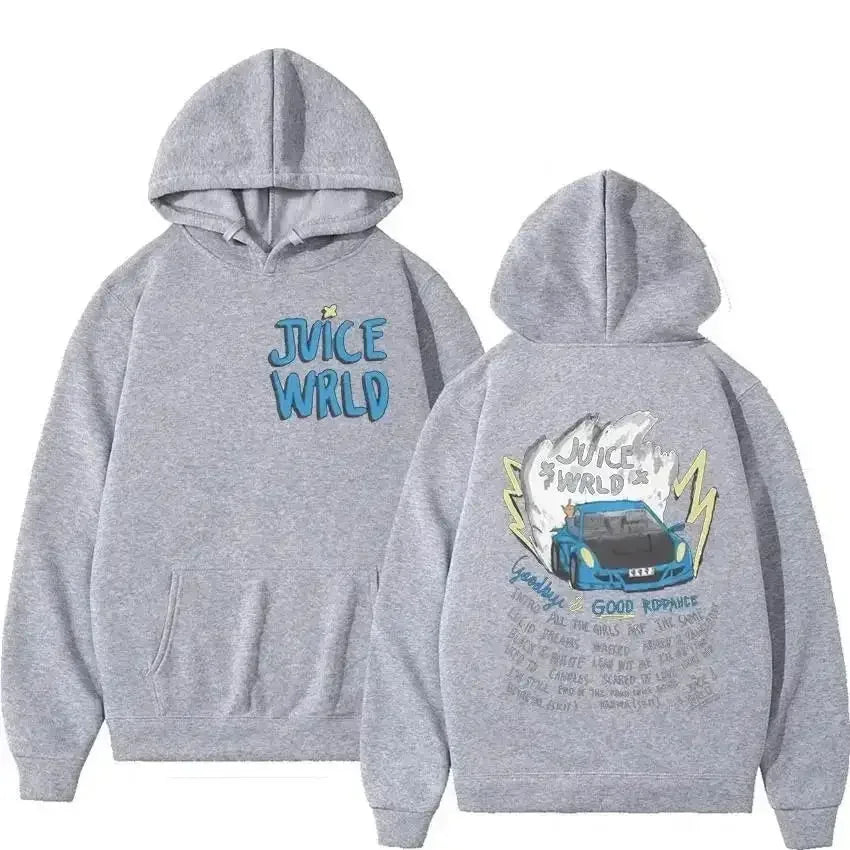 Juice WRLD Hoodies Men Women's Hooded Sweatshirts Fashion Hip Hop Casual Pullovers Autumn Boys Girls Black Streetwear Juicewrld