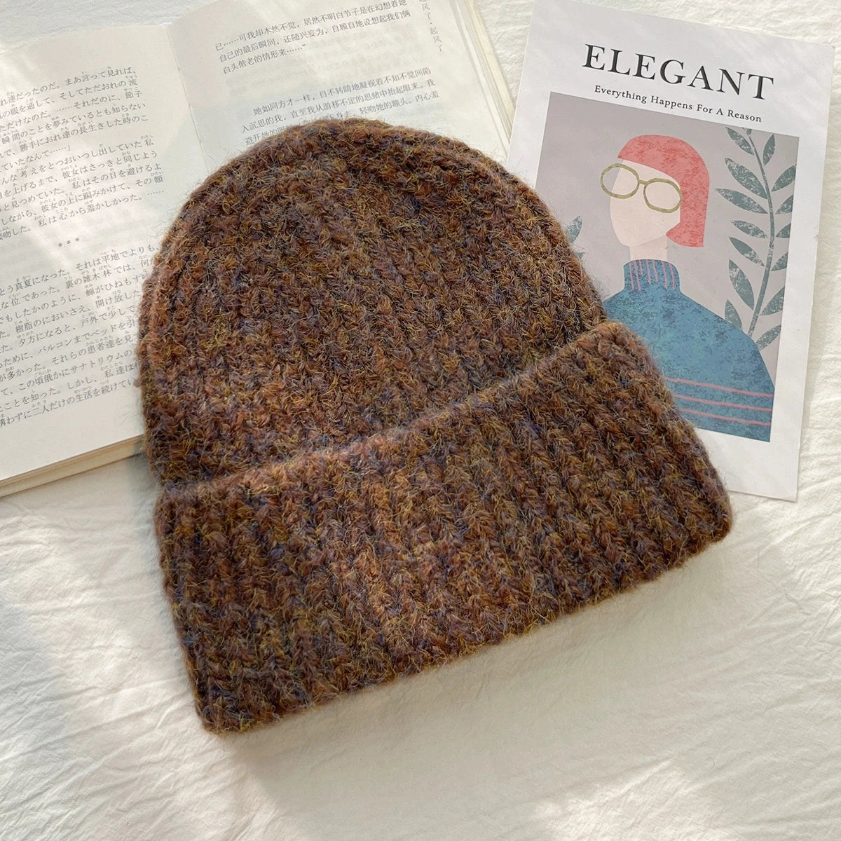 Knitted  Women's Autumn and Winter Retro Hats Warm Thickeneded Ear Protection Hat Fashionable Winter Mixed Color Hat for Men