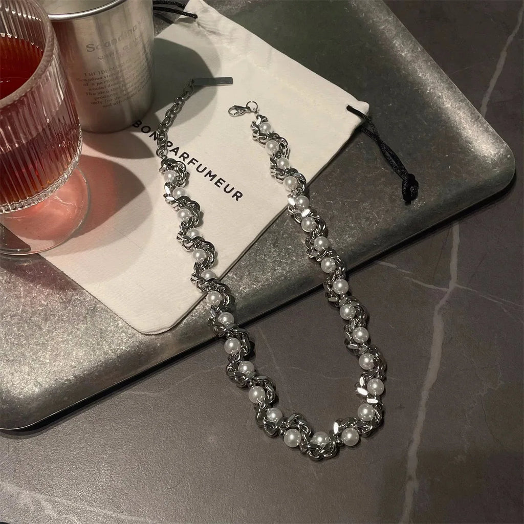 Stainless Steel Beaded Chain Bracelet For Women Men Trend Silver Color Y2K Hip Hop Jewelry Gift Friends Lovers Accessories