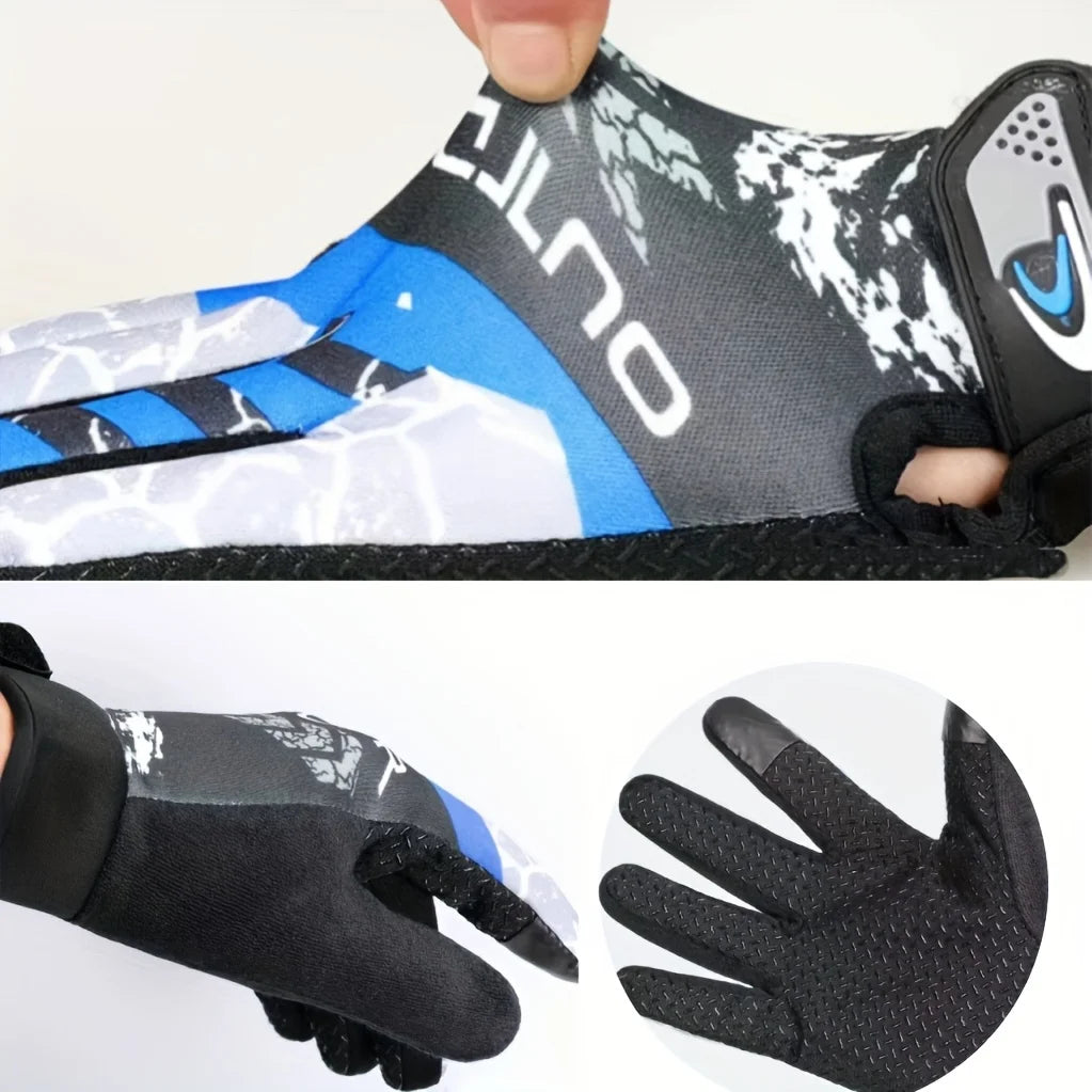Men's Outdoor Sports Gloves - Breathable and Lightweight Design, with Adjustable Wrist Clasp, Providing Durable and Reinforced P