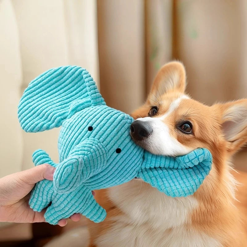 Cute Plush Dog Toys Pet Squeak Toy for Puppy Sound Elephant Puupy Chew Toy for Small Middle Large Dogs Teeth Cleaning Toy