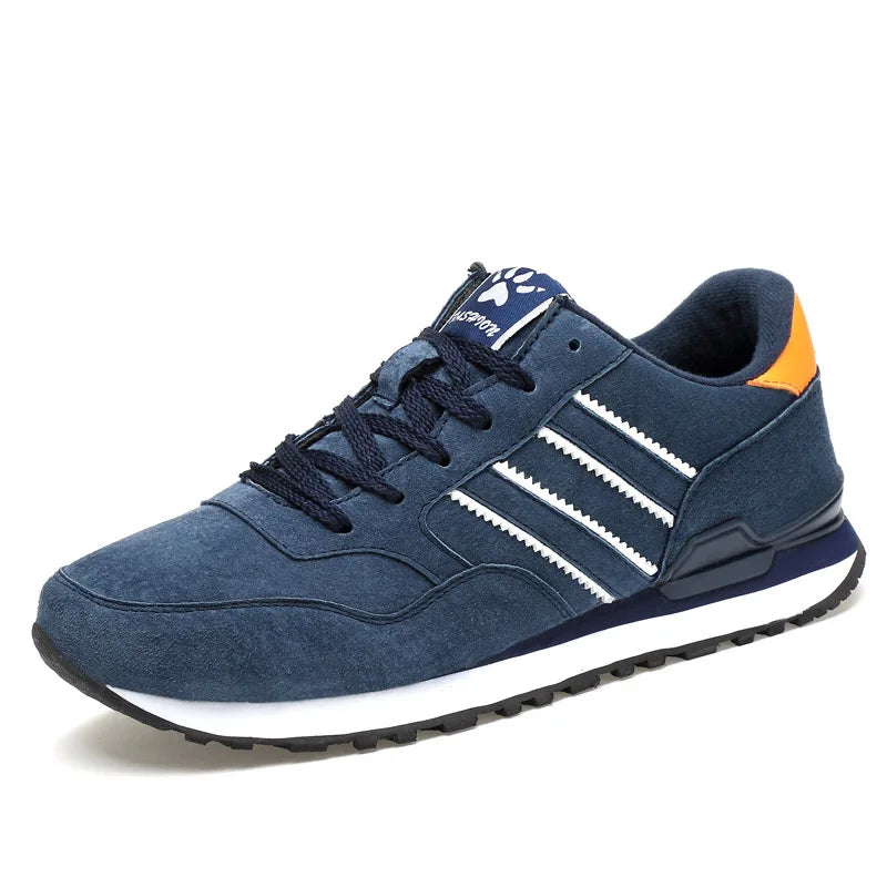 Sneakers for Men High Quality Suede Casual Shoes Luxury Tenis Shoes for Men Lace-up Flats Sport Running Shoes Кроссовки Мужские