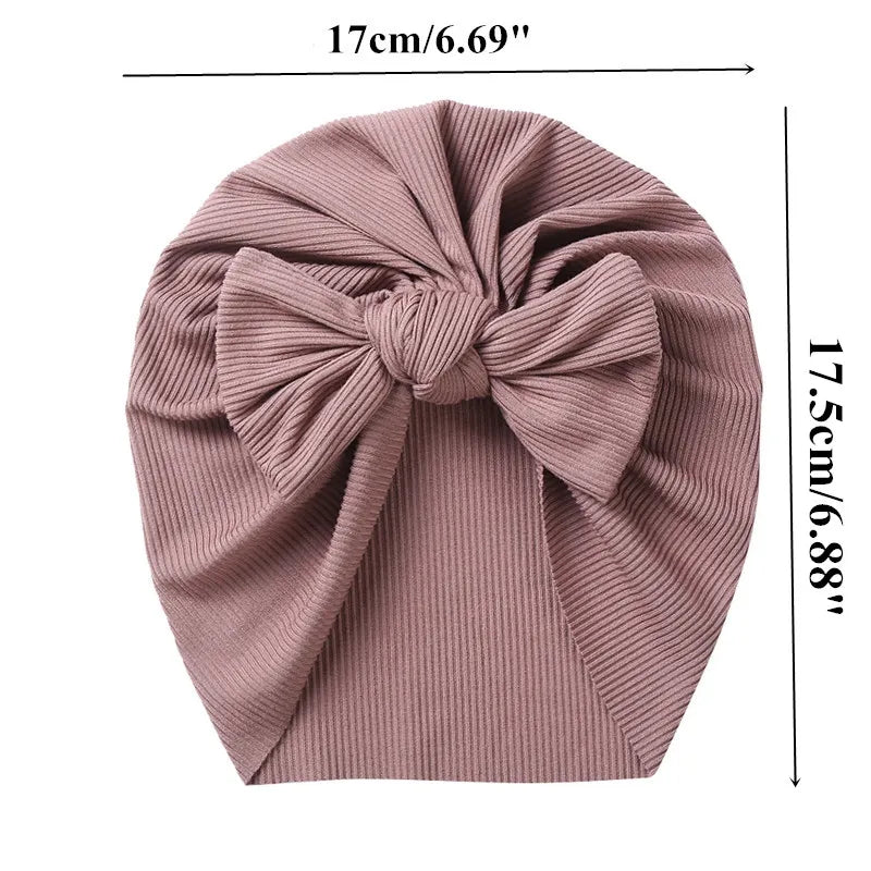 Baby Hat Girls Bows Turban Hats Infant Photography Props Cotton Kids Beanie Baby Cap Accessories Children Hats Newborns Bonnet
