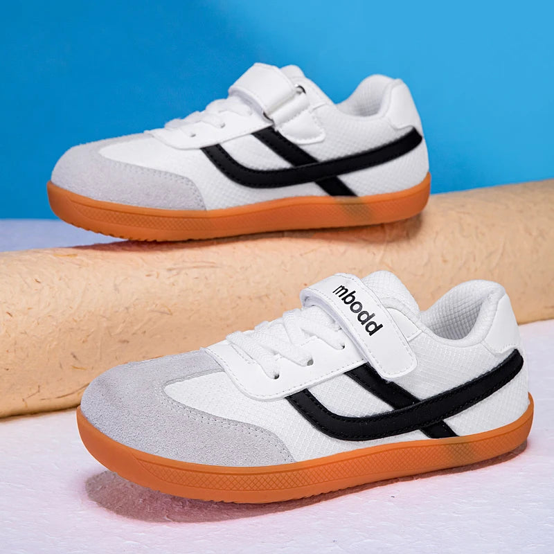 Children's Sports Shoes Boys' Barefoot Shoes Wide-Toed Simple Fashion Casual Shoes Lightweight Hook and Loop girls' Flat Shoes