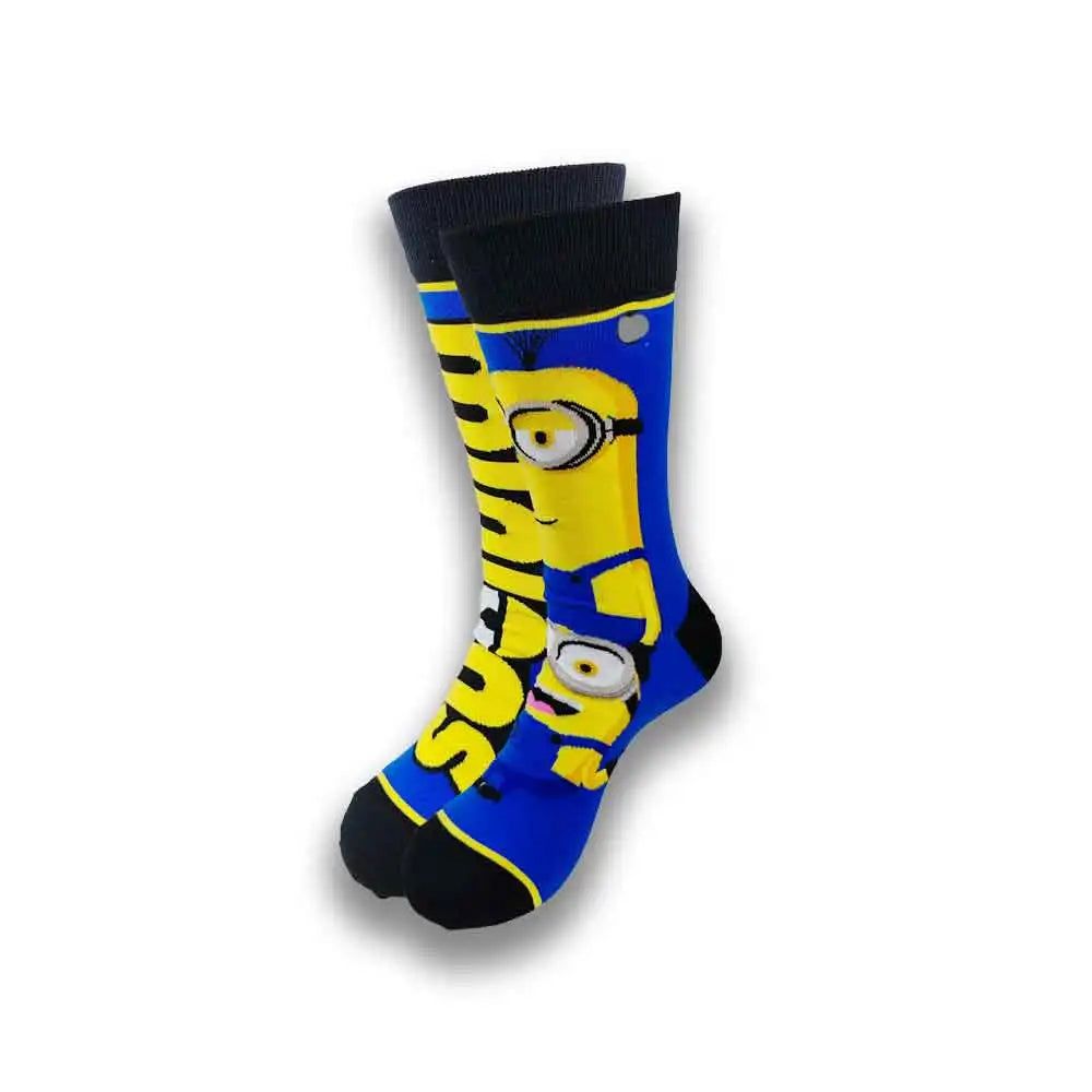 Anime Cute Cartoon Hip Hop Personality Street Style Happy Novelty Printing and Dyeing Men and Women Socks