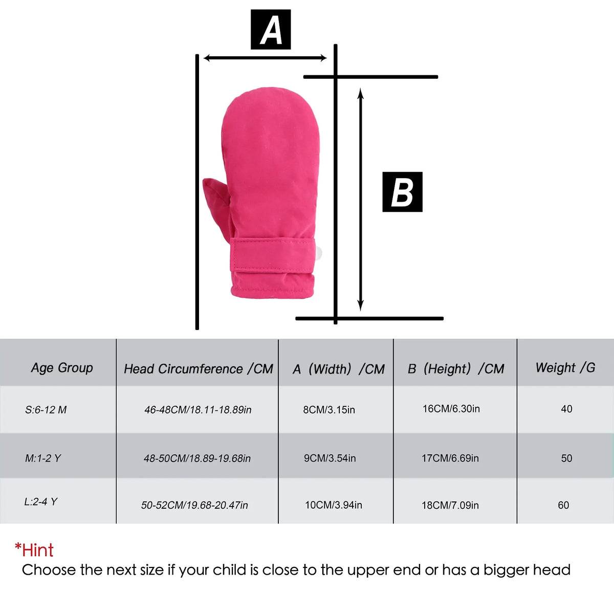 Infant Baby Toddler Kids Winter Mittnes Lined Fleece Warm  Ski Snow Gloves For Boys Girls ﻿