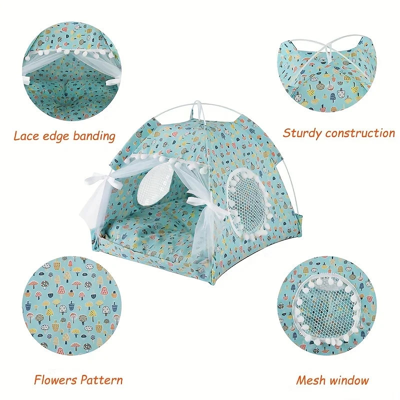 Pet Tent Bed Cats House Supplies Products Accessories Warm Cushions Furniture Sofa Basket Beds Winter Clamshell Kitten Tents Cat