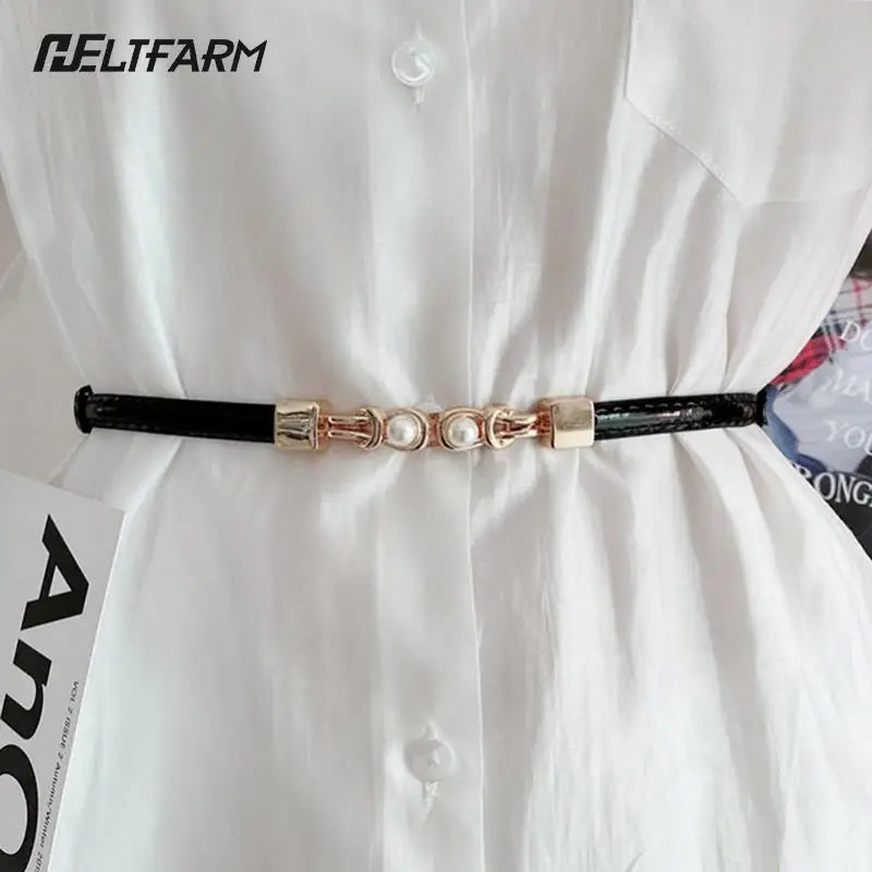 Ladies Adjustable Thin Belts For Women Fashion Luxury Brand Designer Style Skinny Coat Jacket Dress Waist Belt Female