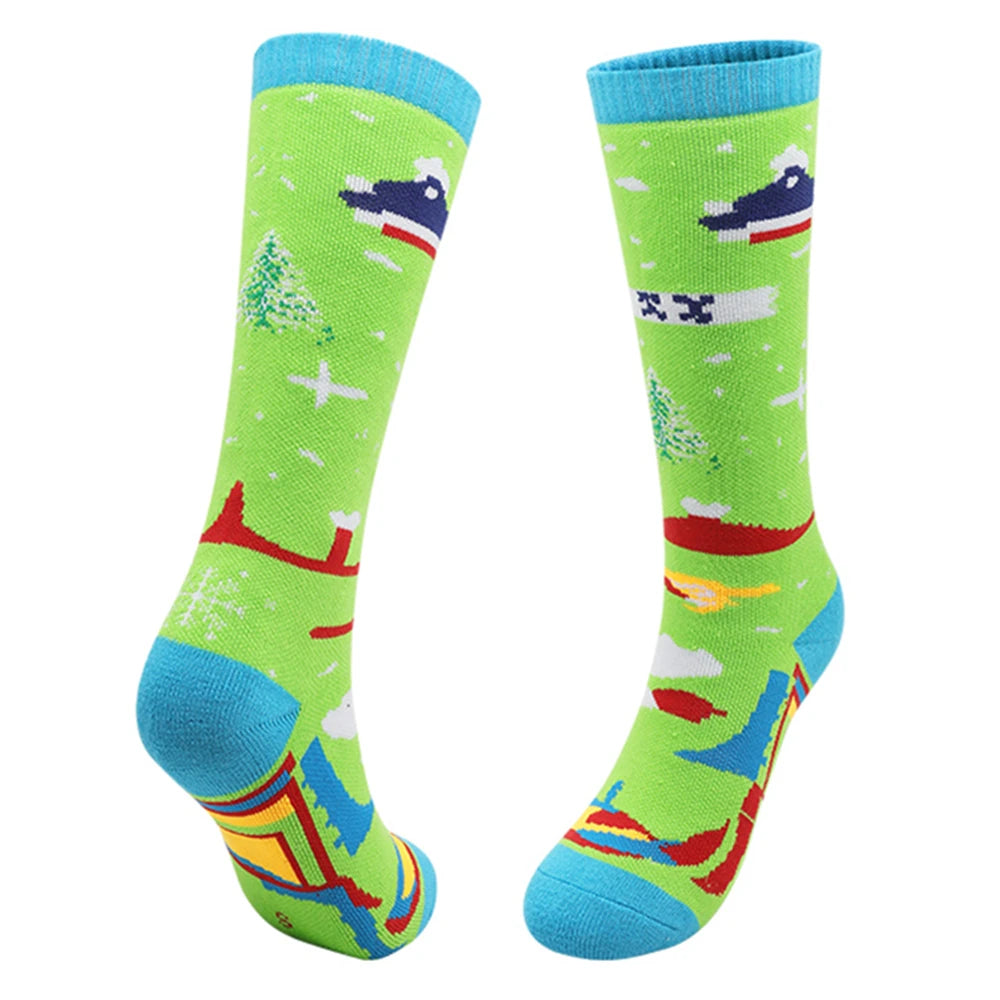Children's Kids Skiing Socks Winter Warm Socks Youth Boys Girls Child Hiking Outdoor Sports Thicken Thermal Snowboarding Socks