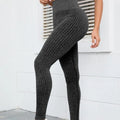 Women'S Slim Fitness Push Up Sport Legging Ladies High Waist Yoga Tights Workout Pants Casual Gym Wear Rib Screw Running Pants