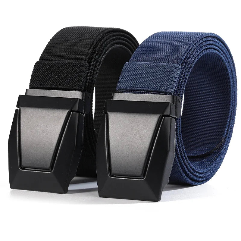 New Alloy buckle Fashion Men Belt  Adjustable Belts For Men Elastic Belts High Quality Wear-resistant Training Belt