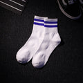 Mens Socks Fashion Hip Hop Cotton Rainbow Stripes Classic Warm Casual Tide Harajuku Funny Pop Korean Socks skarpetki meskie Sox