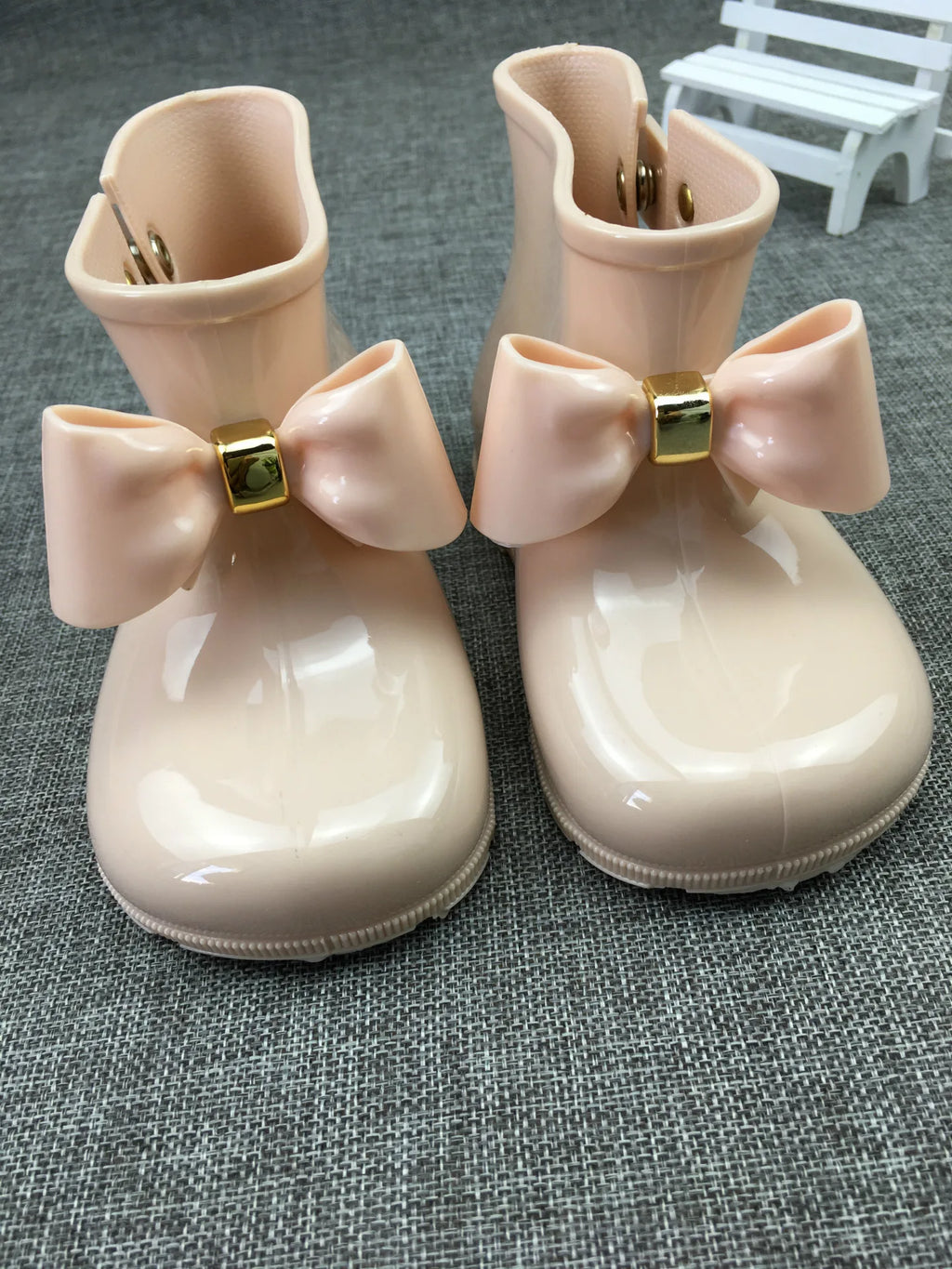 New Children Rain Boots For Girls Toddlers Kids Rain Shoes Soft PVC Jelly Boots With Bow-knot Cute Water-proof Rain Boots