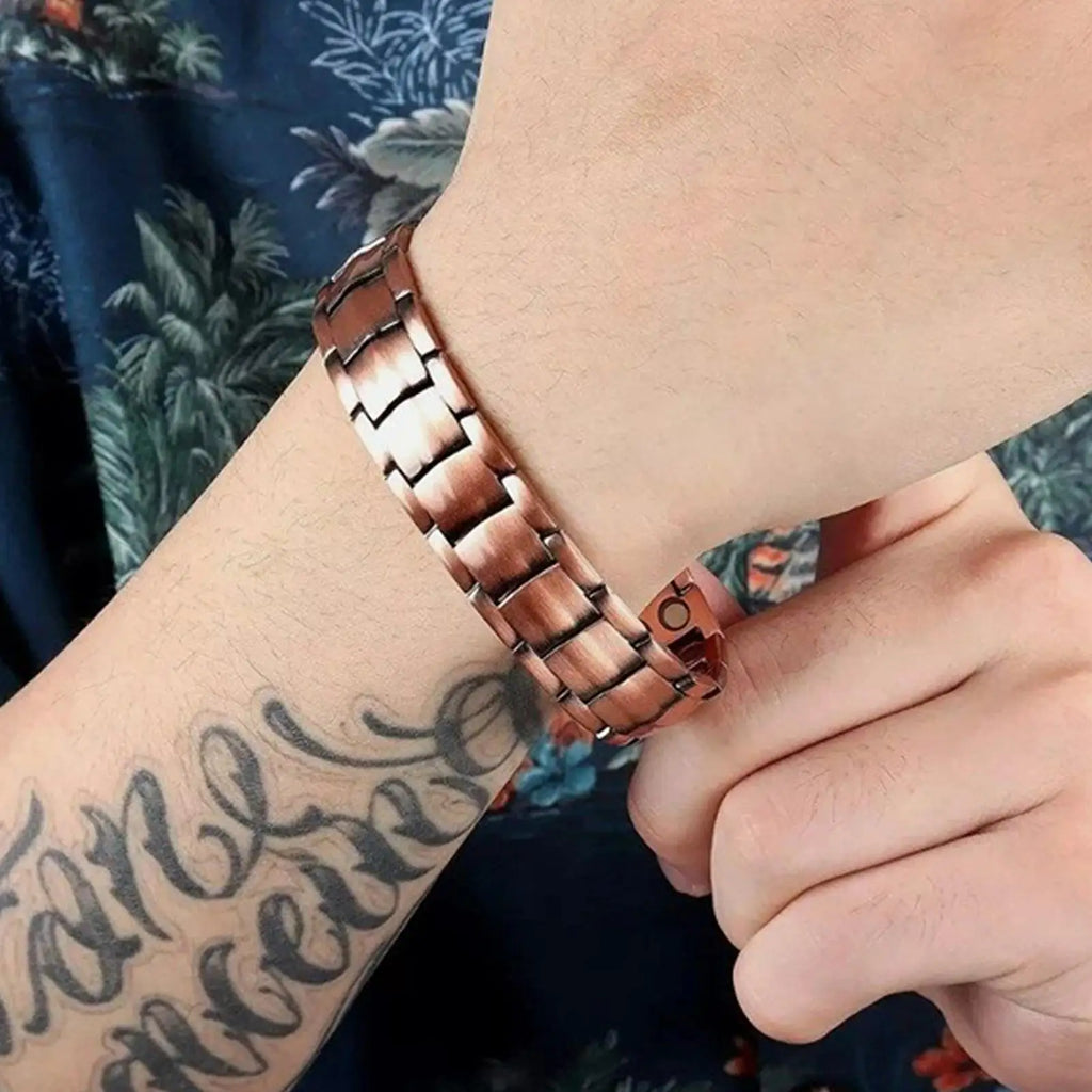 Magnetic Bracelets for Men Pure Copper Magnetic Bracelet Jewelry Arthriti s Pain Relief Jewelry Accessories for Running Sports