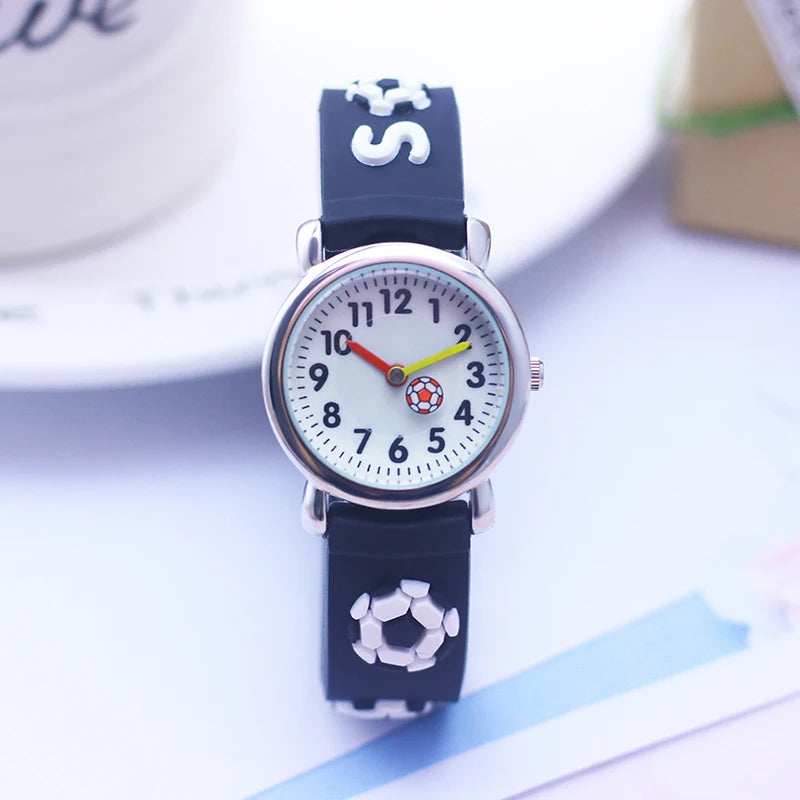 2026 children boys cartoon quartz watches kids students 3D football anime sports watches for birthday gifts relogio feminino