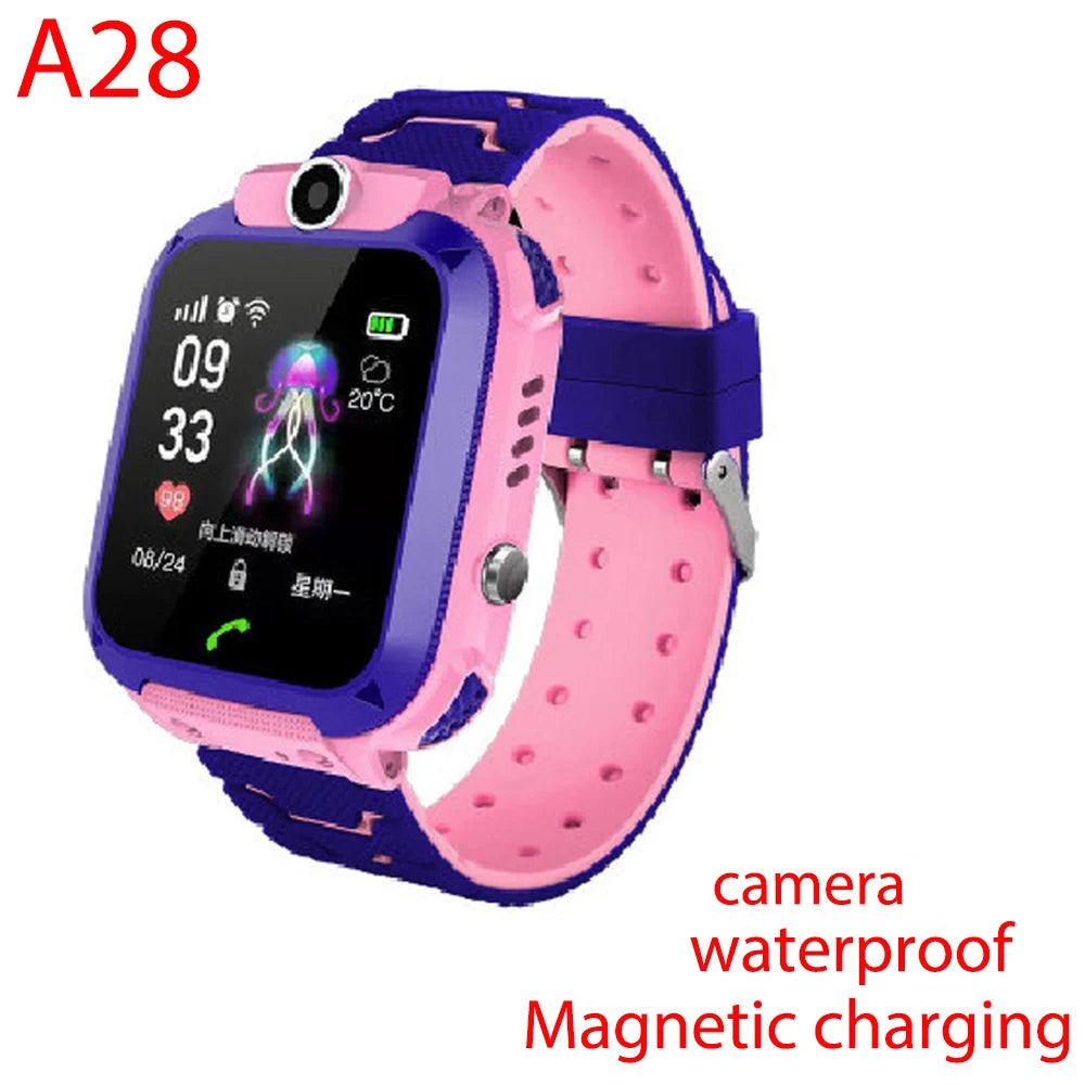 2025 Kids Smart Watch Waterproof SOS Antil-Lost Phone Watch SIM Card Location Tracker Child Smartwatch Kids Gift For IOS Android