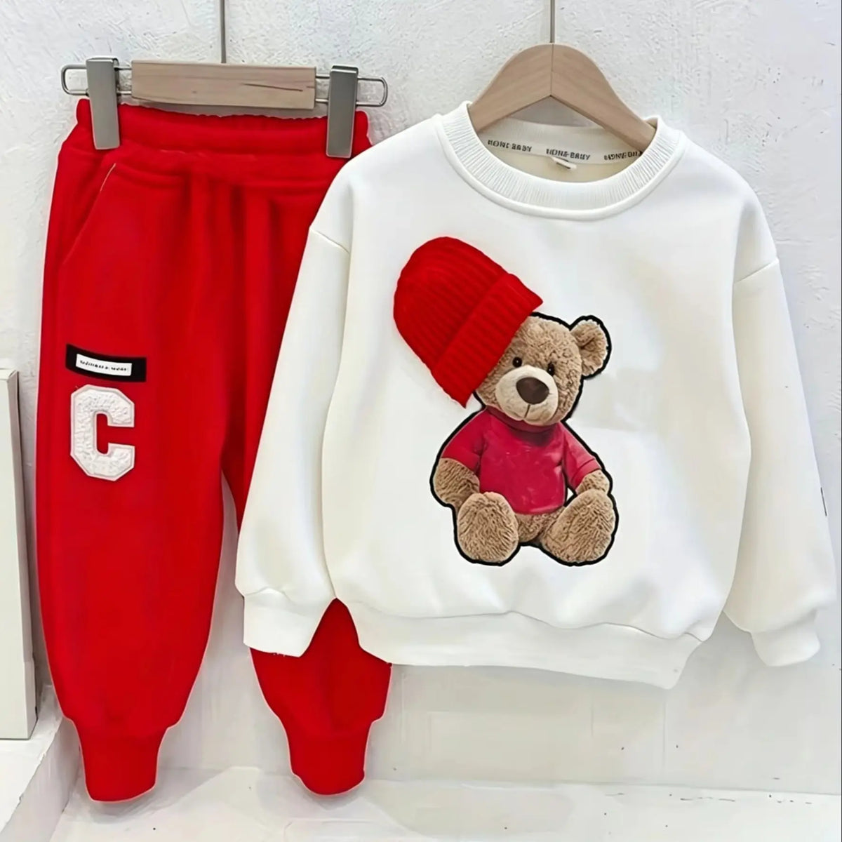Kids Cartoon Sweatshirt & Pants 2-Piece Outfit Spring & Autumn