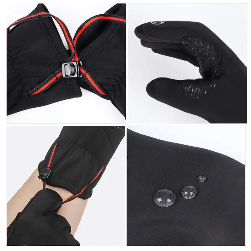 Winter Heated Gloves For Women Waterproof USB Heating Electric Gloves Anti Slip Screen Touchable Outdoor Skiing Cycling Sports