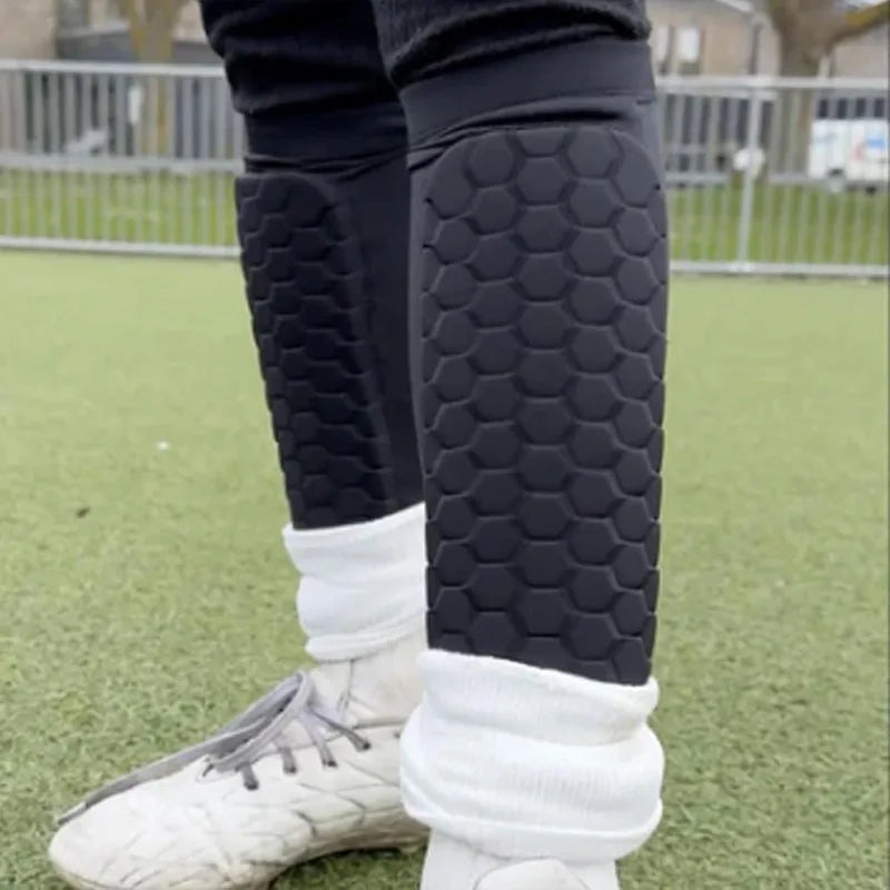 1Pcs S Football Shin Guard Socks Sleeves with Foam,Calf Compression Sleeve Honeycomb Pads,Sports Legging & Soccer Equipment