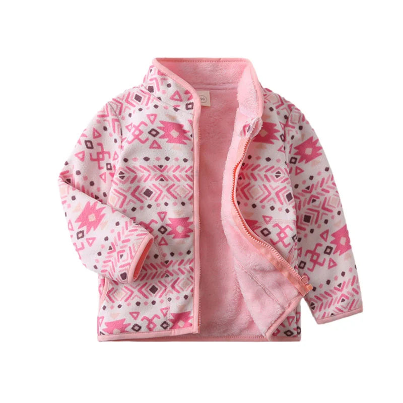 Boys Girls Autumn Winter Hooded Jacket Toddler Long Sleeve Zipper Outwear with Print Costume Baby Clothing New Arrivals