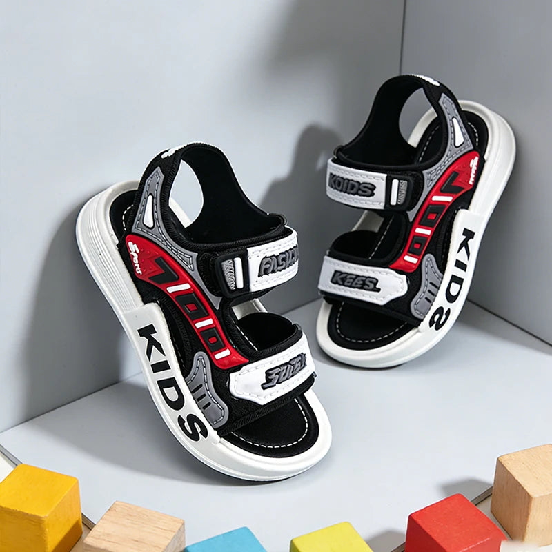 Kids Boys Fashion Sport Sandals, Soft Non Slip Sole Casual Breathable Summer Outdoor Beach Walking Children Shoes