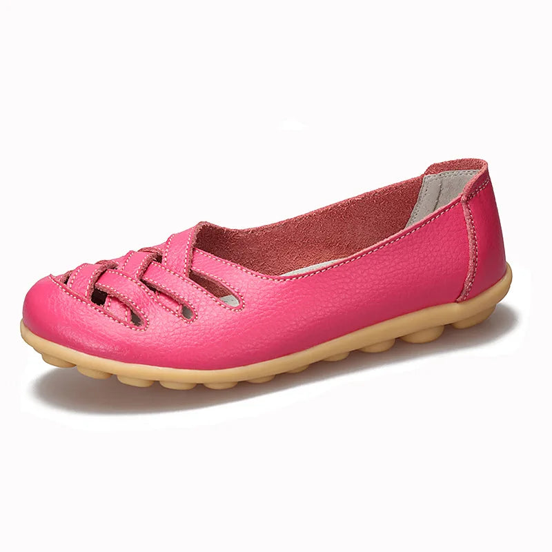 Loafers For Women 2021 Hollow Out New Moccasins Women'S Ballet Flats Pu Leather Female Shoes Woman Loafers Tenis Feminino