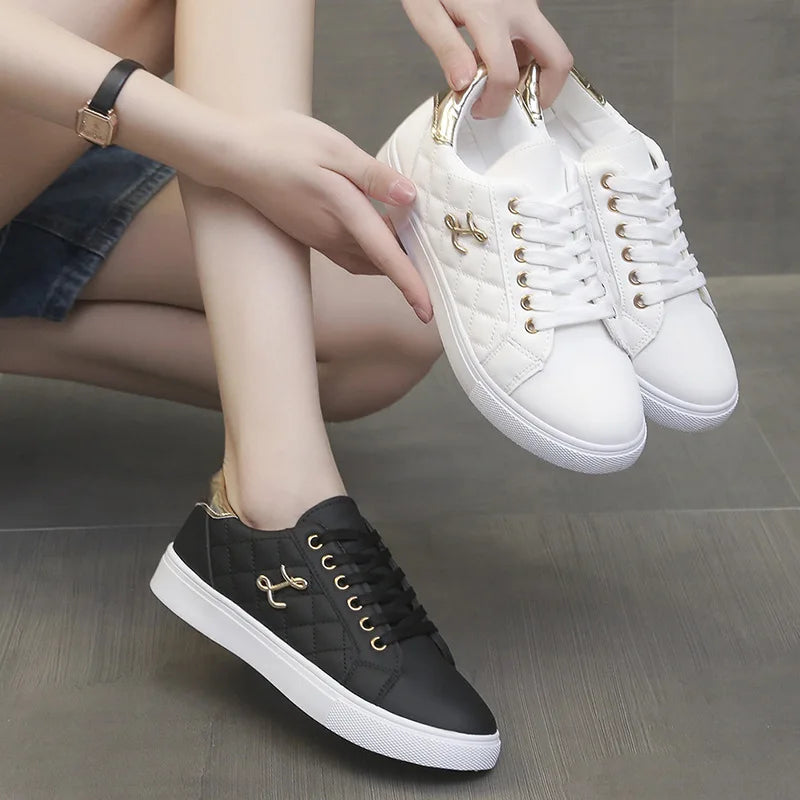 Women's casual sneakers Breathable sneakers Lightweight outdoor leather running shoes Sports jogging couples tennis walking shoe