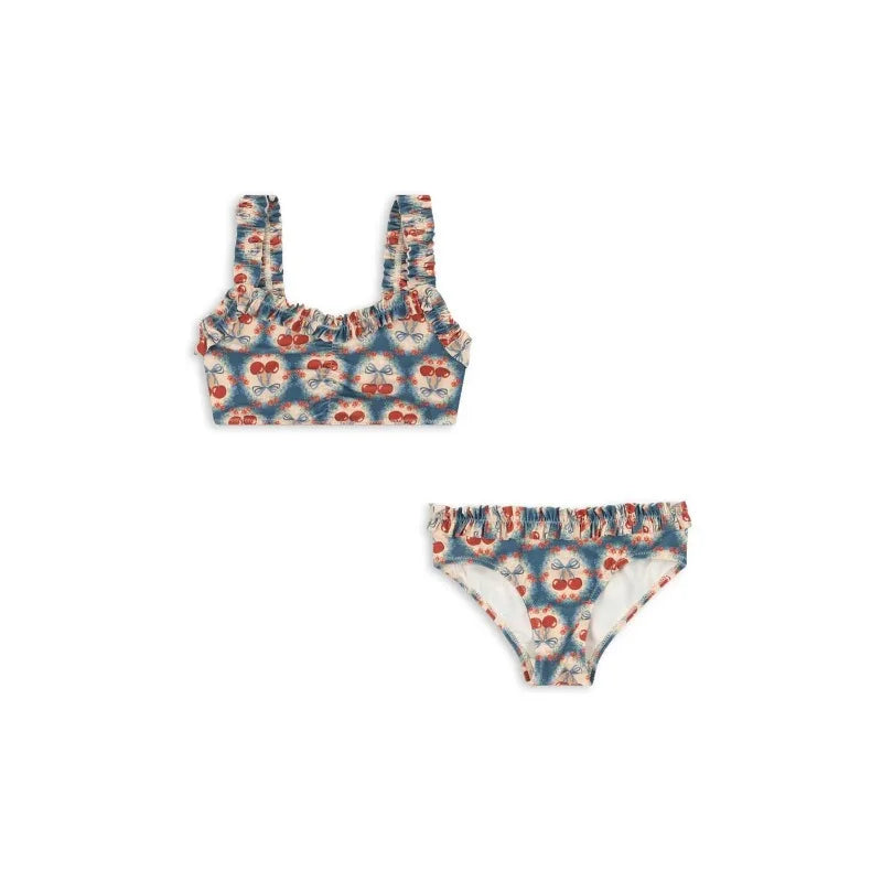 Kids Swimwear for Girls Baby Girl Swimwears Cherry Two Pieces Sunscreen Swimsuit  Bikinis Bebe Swimming  Children Swimsuits