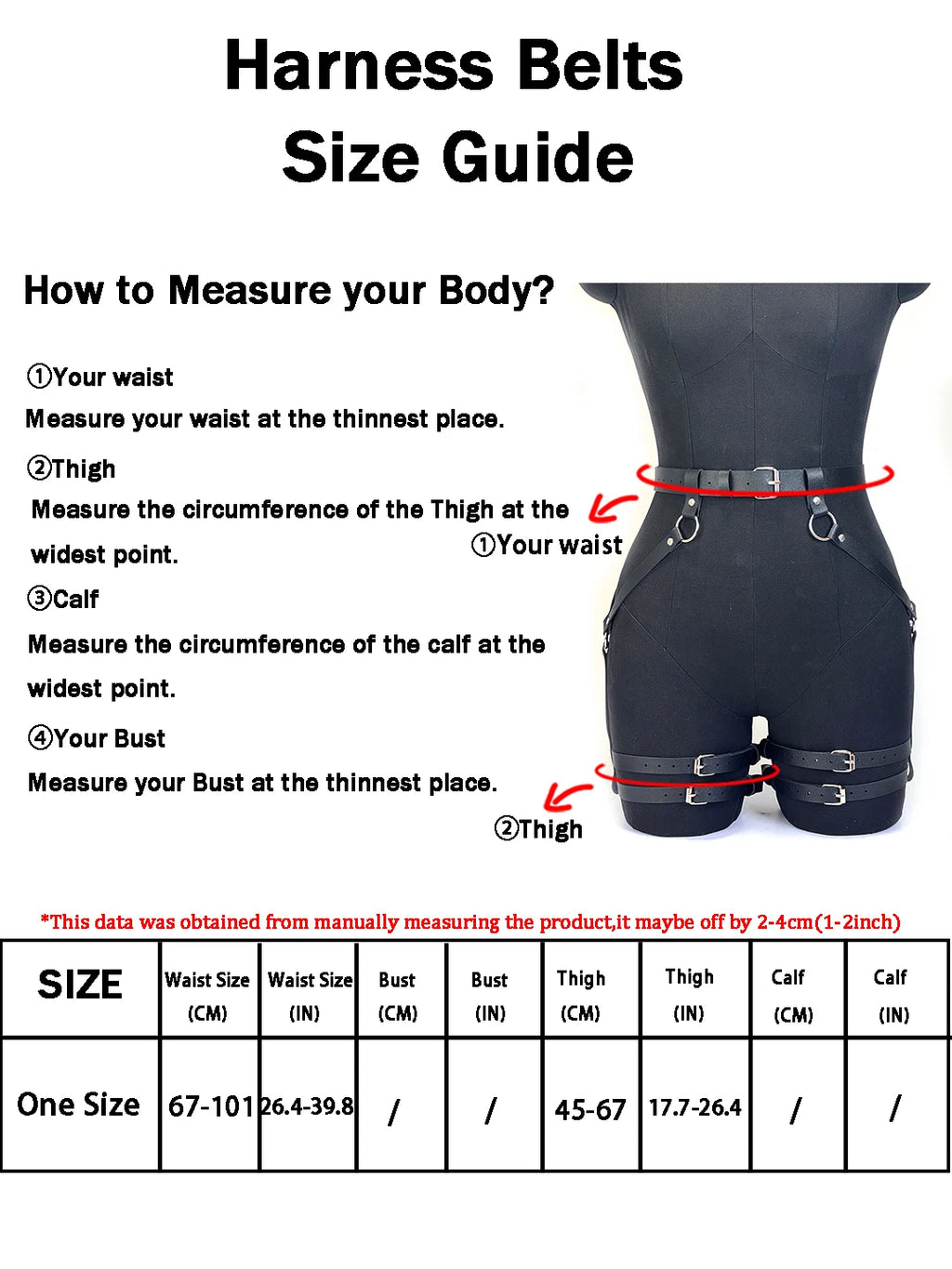 Women Fashion Belt Female Street Style Leg Harness Belt Thigh Garter Gothic Casual Decoration Belts Clothing Accessories