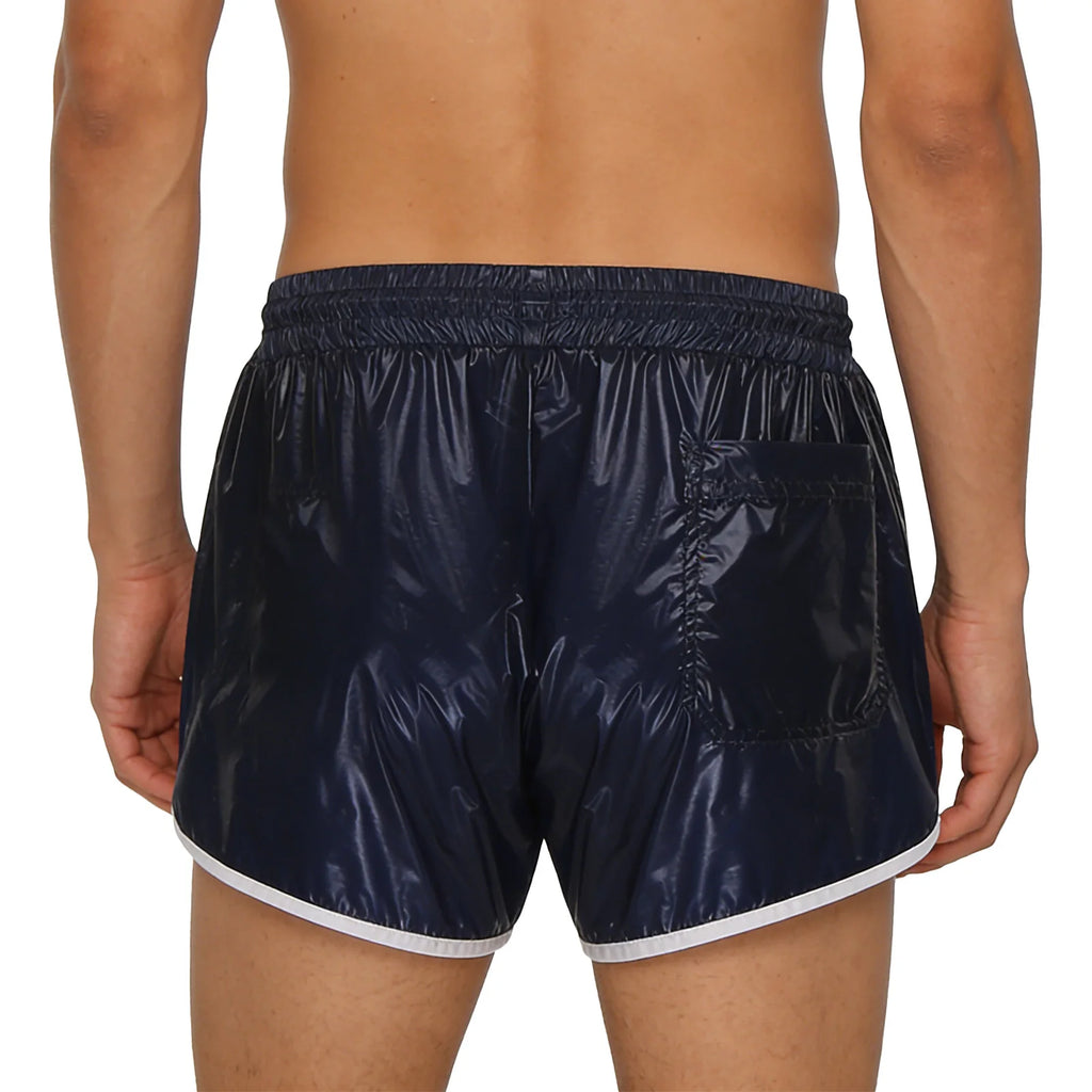 Swimwear Mens Waterpoof Shorts Swim Trunks Swimsuit Drawstring Seams Shorts with Pockets Swimming Bathing Suit Beachwear