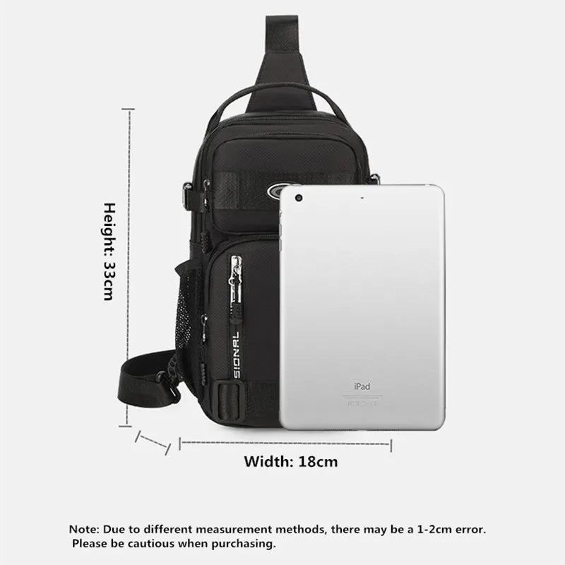 Men's Cycling Backpack, Men's Chest Bag, Casual Men's Shoulder Bag, Lightweight Large Capacity Crossbody Fishing Bag