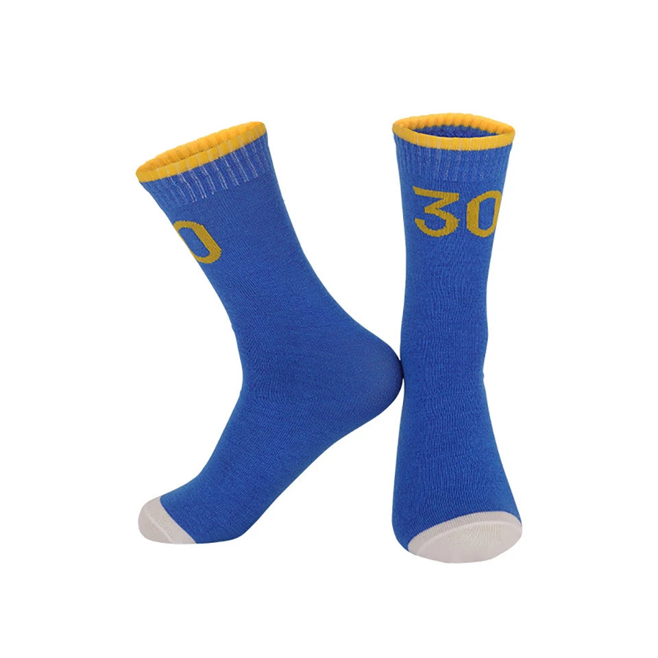 Loogdeel Kids Basketball Socks Breathable Thin Pure Color Sport Socks Thickened Anti-Collision Sports Socks Digital Design